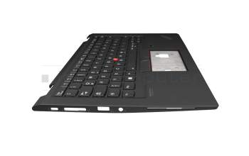 460.0JH09.0001 original Lenovo keyboard incl. topcase DE (german) black/black with backlight and mouse-stick