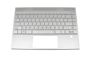 460G9040003 original HP keyboard incl. topcase DE (german) silver/silver with backlight