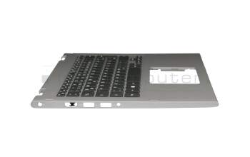 46M.07RCS.0013 original Dell keyboard incl. topcase DE (german) black/silver with backlight