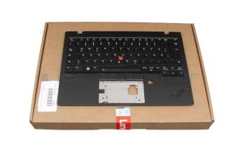 46M.0RDCS.0104 original Lenovo keyboard incl. topcase DE (german) black/black with backlight and mouse-stick