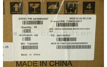 Lenovo 5A30W89247 ANTENNA Fru,AIO360_22/24 ANT_High-tek