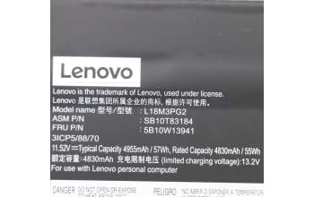 Lenovo 5B10W13941 BATTERY Internal, 3c, 57Wh, LiIon, SMP
