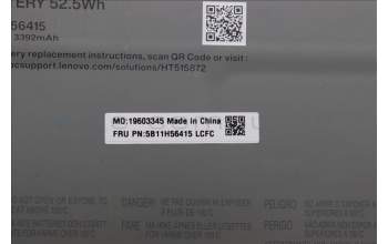 Lenovo 5B11H56415 BATTERY Internal, 4c 52.5Wh, LiIon, SMP