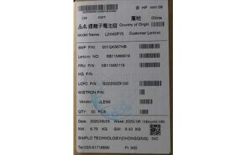 Lenovo 5B11M90118 Lenovo BATTERY, 11.31V, 57Wh, 3cell