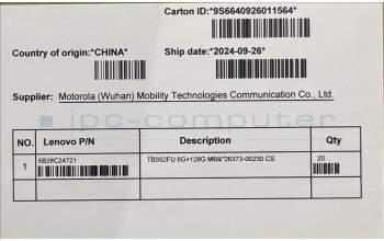 Lenovo 5B28C24721 TB352FU 6G+128G MB&*26373-00230 CS