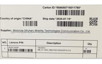 Lenovo 5B28C30838 TB336FU MB_4+128G_GB&*HQ31600025FV0 CS
