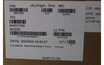 Lenovo 5B30S19208 BEZEL Bezel cap L83HM W/Adhesive