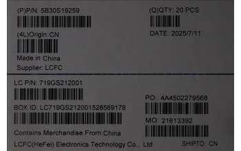 Lenovo 5B30S19259 BEZEL Bezel L 83LU W/Tape&rubber&*4