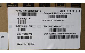 Lenovo 5B40S22215 FP Bracket C 83B2