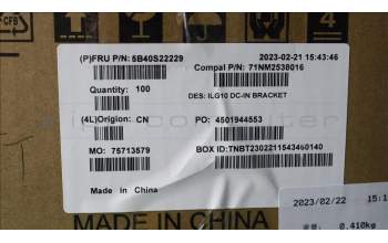 Lenovo 5B40S22229 DC in bracket C 82XV