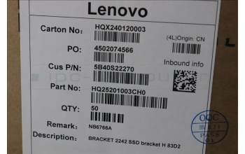 Lenovo 5B40S22270 2242 SSD bracket H 83D2