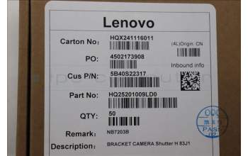 Lenovo 5B40S22317 Camera Shutter 83J1
