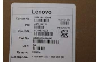 Lenovo 5C10S31232 EDP cable H 83J0_LCD_5M