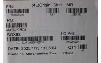 Lenovo 5C10S31295 CABLE CABLE L 83JM IR CAM DIS MGE