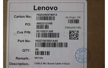 Lenovo 5C10S31345 CABLE Mic Board Cable H 83JU