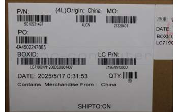 Lenovo 5C10S31497 CABLE Cable L 83LY M/B-CAMERA LJYI IPS