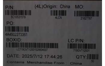 Lenovo 5C10S31579 CABLE CABLE L 21TR IO/B HY