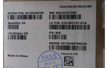 Lenovo 5C10U58795 CABLE FRU Cable BL_LG-SST3 DC12V