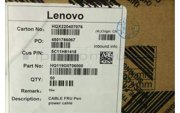 Lenovo 5C11H81418 FRU Pen power cable