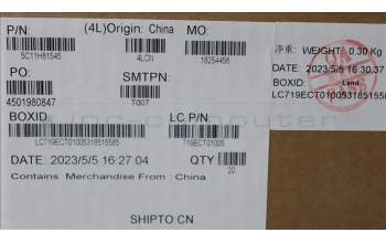 Lenovo 5C11H81545 FRU T14SG4 CAMERA CABLE 5M AL