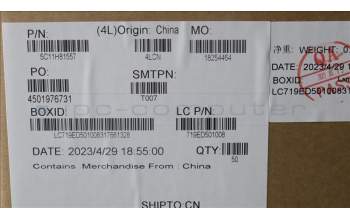 Lenovo 5C11H81557 CABLE FRU CABLE KX3D1_RGB_CAM_CABLE