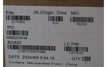 Lenovo 5C11P26252 FFC14PFP0.5PAD=0.3MGEM/BCLICKPAD/B