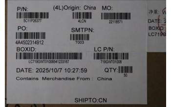 Lenovo 5C11P26377 CABLE MP6C0 12P P0.5 PAD=0.3 M/B NFC/B
