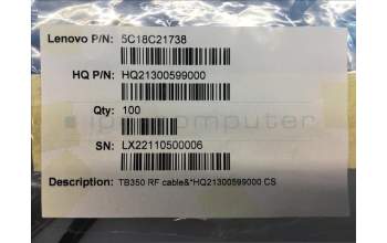 Lenovo 5C18C21738 TB350 RF cable&*HQ21300599000 CS