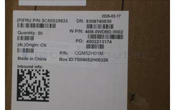 Lenovo 5C50S25833 CARDPOP FingerPrinter BD W 21SJ W/BKT AG
