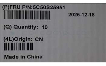 Lenovo 5C50S25951 CARDPOP USB board C 83Q7