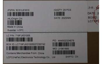 Lenovo 5C51L61810 Camera,5M,RGB,USB,UF,LVI