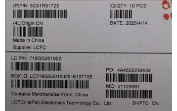 Lenovo 5C51R91725 CARDPOP PCBA IO/B NSG692 ME470 NFP VPRO
