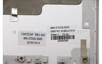 Lenovo 5CB0L47215 C-Abdeckung mit Tastatur, Hebräisch, Hintergrundbeleuchtung