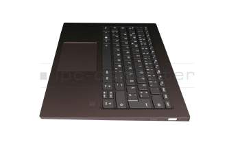5CB0Q09673 original Lenovo keyboard incl. topcase DE (german) grey/bronze with backlight