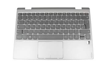 5CB0Q12250 original Lenovo keyboard incl. topcase DE (german) dark grey/silver with backlight