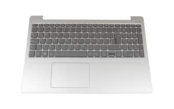 5CB0R07359 original Lenovo keyboard incl. topcase DE (german) grey/silver with backlight
