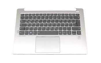 5CB0R12055 original Lenovo keyboard incl. topcase DE (german) grey/silver with backlight (fingerprint)