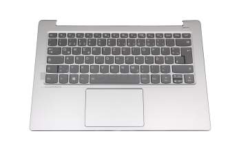 5CB0R12111 original Lenovo keyboard incl. topcase DE (german) grey/silver with backlight
