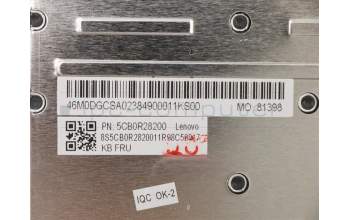 Lenovo 5CB0R28200 COVER UpperCase W81HL NFP IG NBL W/KB BE