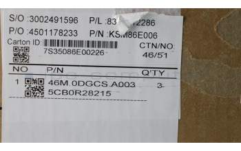 Lenovo 5CB0R28215 COVER UpperCase W81HL NFP IG NBL W/KB IT