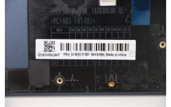 Lenovo 5CB0S17307 COVER UpperCase C81NDBLU FP W/BLKB CZ-SK