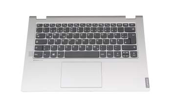 5CB0S17476 original Lenovo keyboard incl. topcase DE (german) grey/silver (without backlight)