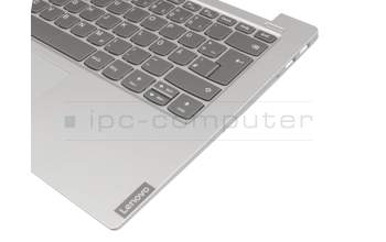 5CB0S18543 original Lenovo keyboard incl. topcase DE (german) grey/silver with backlight
