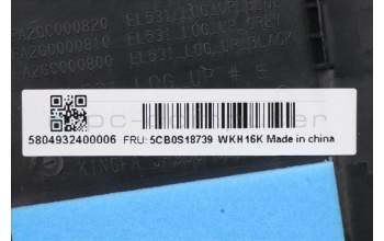 Lenovo 5CB0S18739 COVER Upper case C81N8 BLK BLKB_NORDI