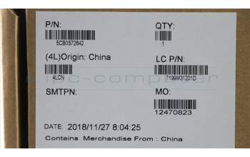 Lenovo 5CB0S72642 C-Cover with keyboard,Spanish,Mica