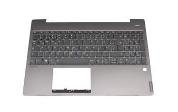 5CB0U42543 original Lenovo keyboard incl. topcase DE (german) grey/grey with backlight