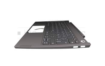 5CB0U43194 original Lenovo keyboard incl. topcase DE (german) grey/grey with backlight