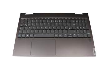 5CB0U43800 original Lenovo keyboard incl. topcase DE (german) grey/grey with backlight