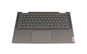 5CB0U43958 original Lenovo keyboard incl. topcase FR (french) grey/grey with backlight