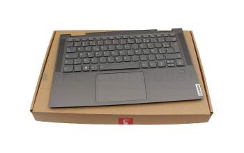 5CB0U43958 original Lenovo keyboard incl. topcase FR (french) grey/grey with backlight